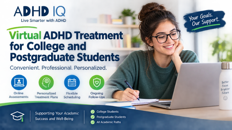 Virtual ADHD Treatment for College and Postgraduate Students